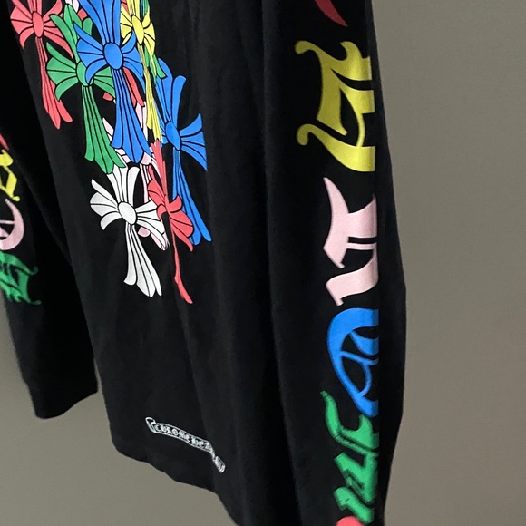 Chrome Hearts Black Sweatshirt with Multicolor Crosses - Picture 3 of 8